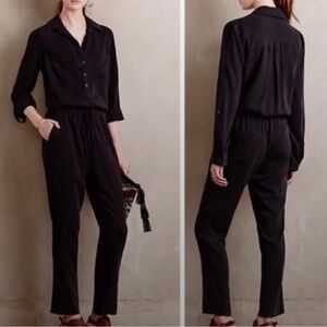 Black Utility Jumpsuit XS Anthropologie Cloth & Stone